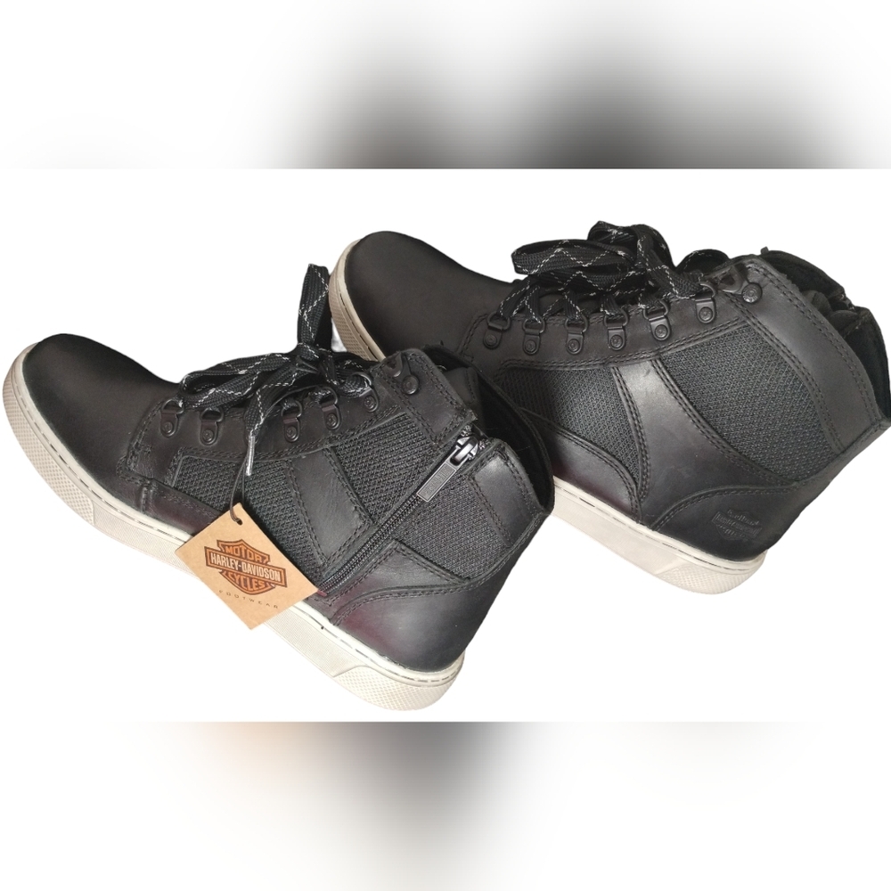 HARLEY DAVIDSON Men's Dixon Moto Black Sneaker Riding Motorcycle Boots - Picture 11 of 11